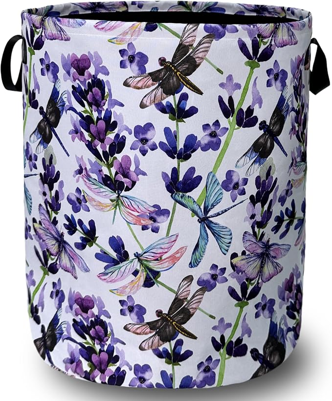 Dragonfly Laundry Basket Foldable by SELIONLIKN