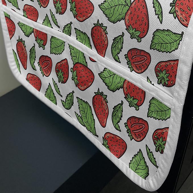 Ambesonne Fruit Microwave Oven Cover, Juicy Strawberries - Image 3
