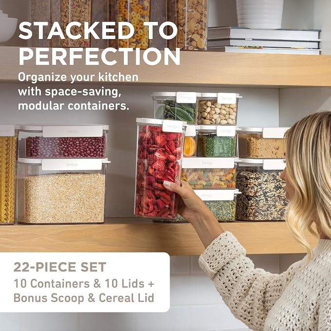Bentgo Pantry - 22-Piece Airtight Food Storage Containers, Locking Lids - Image 2