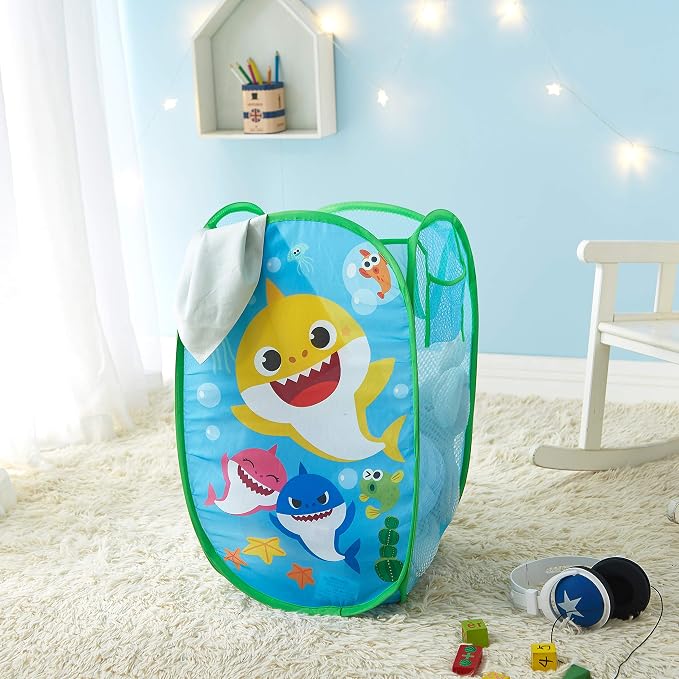 Baby Shark Pop-Up Hamper, Kids Laundry Storage Bin - Image 5