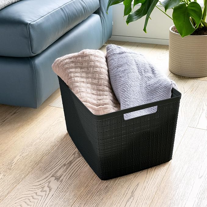 Curver Set of 4 Large 20L Jute Decorative Plastic Organization and Storage - Image 6
