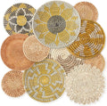 Tatuo 11 Pcs Boho Wall Basket Decor Decorative Bulrush Woven Basket Wall Decor by Tatuo