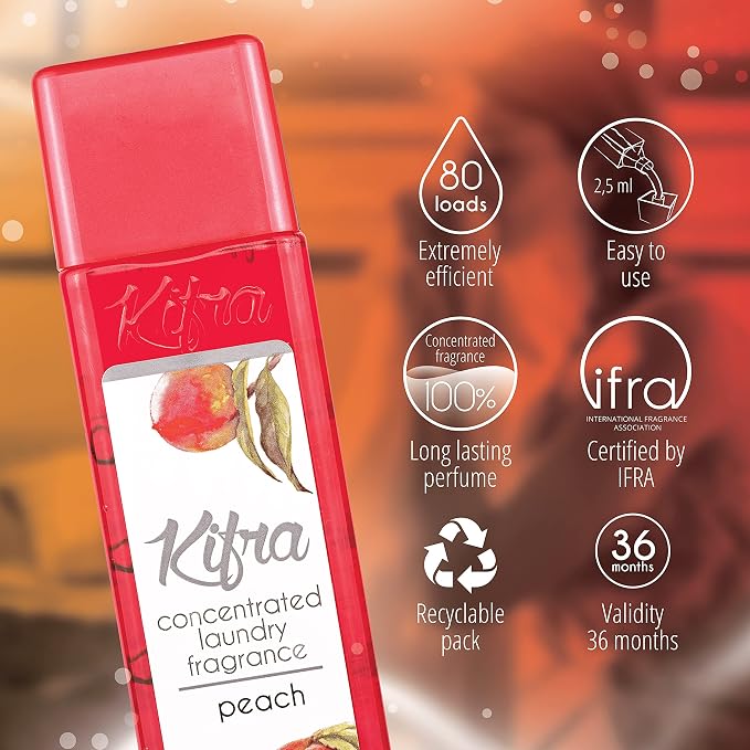 KIFRA PEACH Concentrated Laundry Fragrance 6.76 Fl Oz 200ml 80 Washing Cycles - Image 3