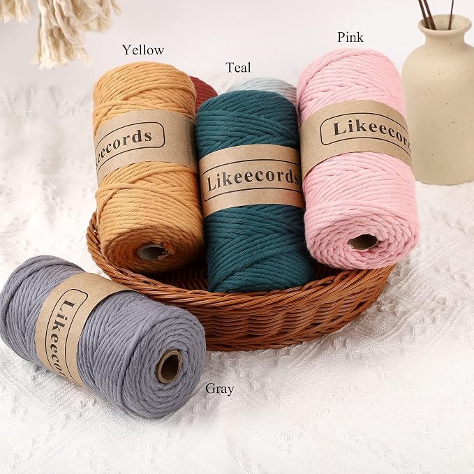 2 Skeins of 4mm X 80m Single Strand Macrame Cord Handmade Decorations Softer - Image 5