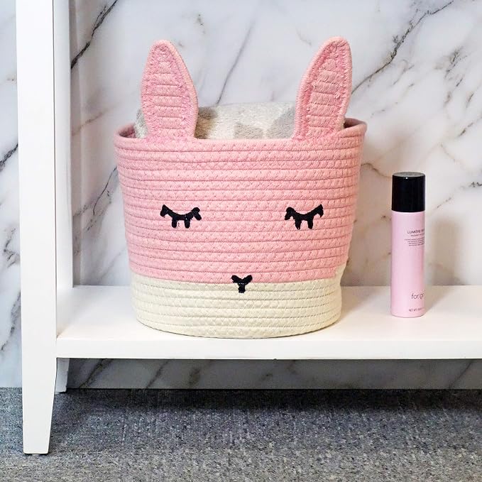 T&T Homewares Small Cute Pink Bunny Toy & Laundry Basket - Image 8