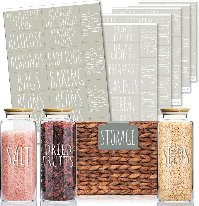 White Font Hygge & Sage Pantry Labels by HyggeSage