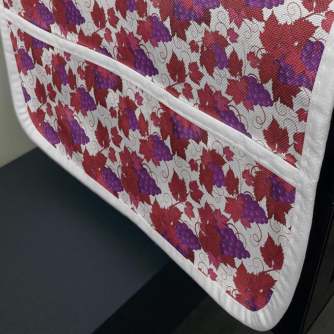 Lunarable Vineyard Microwave Oven Cover, Vibrant Colored Grapes - Image 3