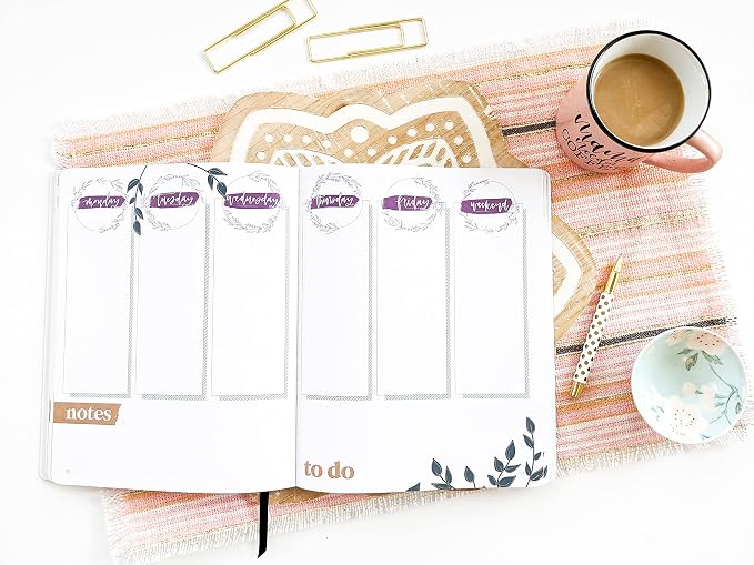 Weekly Planner - Cute Dot Bullet Paper Planner Notebooks and Journal - Image 6