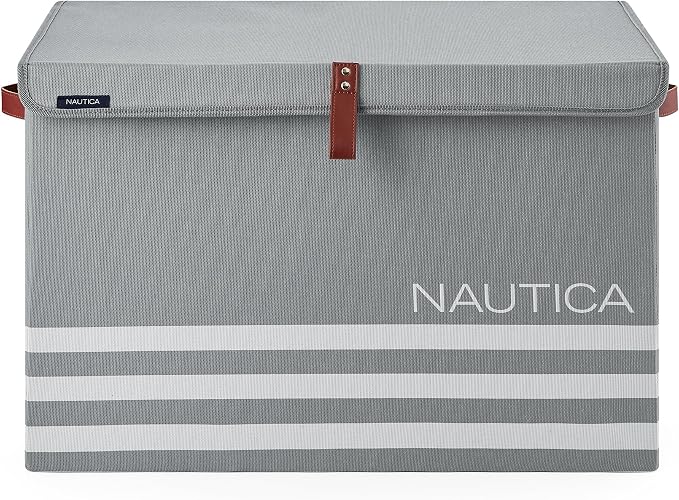 Nautica - Laundry Basket, Large Foldable Hamper & Storage Bin by Nautica