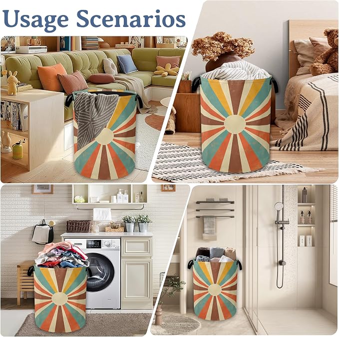 Vintage Sun Laundry Hamper - Image 7