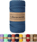 4mm Polyester Braided Macrame Cord 140Yard /426Feet, Elastic Yarn by Likeecords