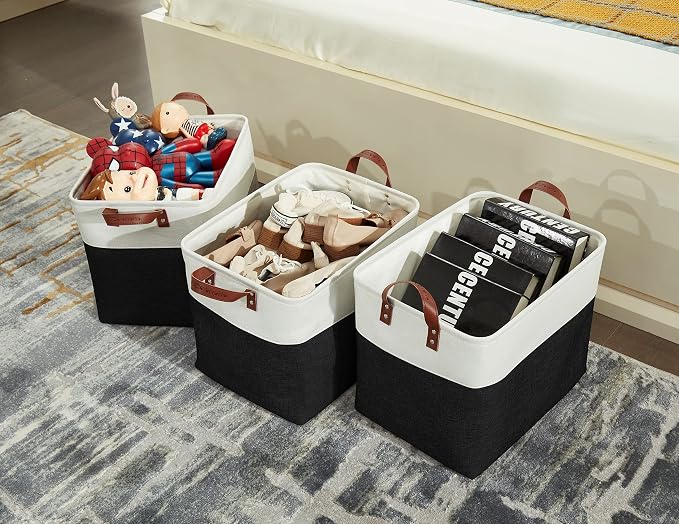 DECOMOMO Extra Large Storage Baskets, Fabric Storage Bins - Image 9