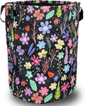 Colorful Flowers Laundry Basket Foldable by SELIONLIKN