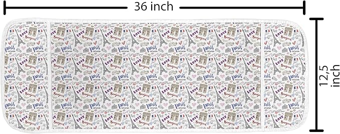 Lunarable Eiffel Tower Microwave Oven Cover, Triumf Arch Fashion Shoes Gloves - Image 2
