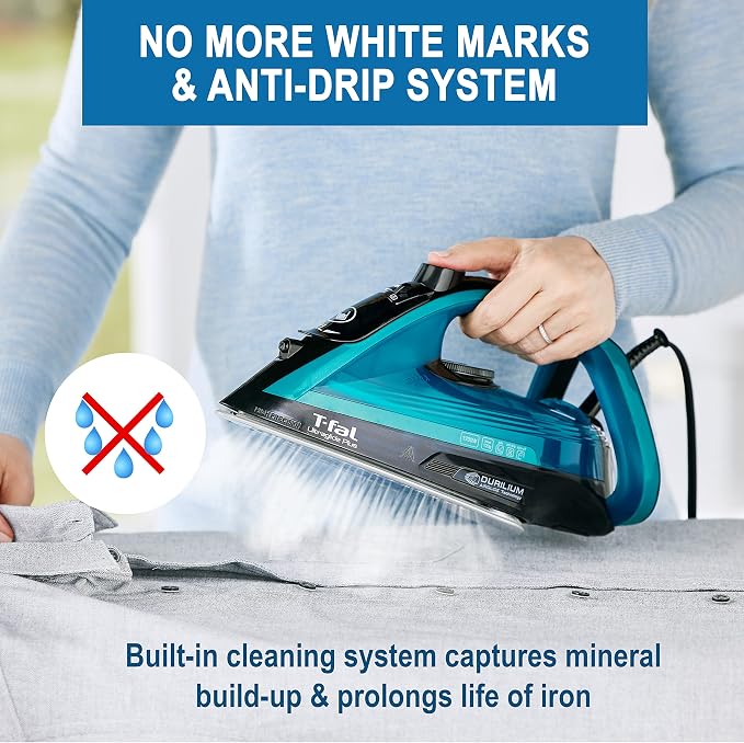 T-Fal Ultraglide Steam Iron for Clothes Durilium Soleplate, Precision Tip - Image 5