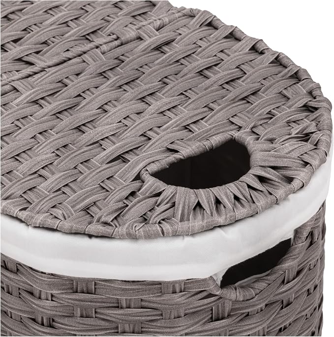Seville Classics Premium Handwoven Portable Laundry Bin Basket - Image 6