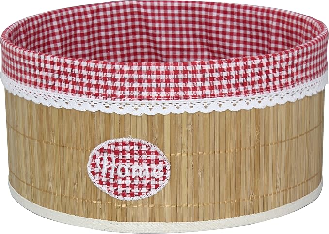 FixtureDisplays Laundry Hamper Bamboo Round Wicker Clothes Bin Basket Storage by FixtureDisplays
