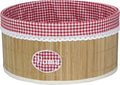 FixtureDisplays Laundry Hamper Bamboo Round Wicker Clothes Bin Basket Storage by FixtureDisplays
