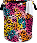 Leopard Print Laundry Basket Storage Bin Foldable Laundry Hamper Clothes by Bzocm
