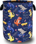 Funny Dinosaur Laundry Basket Foldable Oxford Cloth Colorful Laundry Hamper by SELIONLIKN