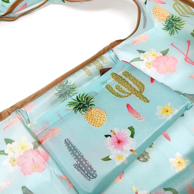 allydrew Large Foldable Tote Nylon Reusable Grocery Bag - Image 4