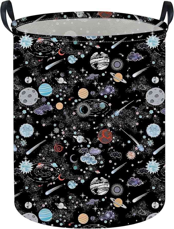 Moon and Stars Laundry hamper Baby Laundry Hamper Collapsible Canvas Waterproof by Sanjiaofen