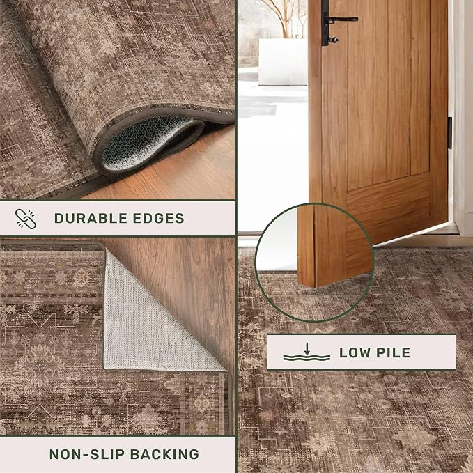 Washable 10ft Long Runners for Hallways, Entryway Indoor Rug, Non Slip Rubber - Image 5