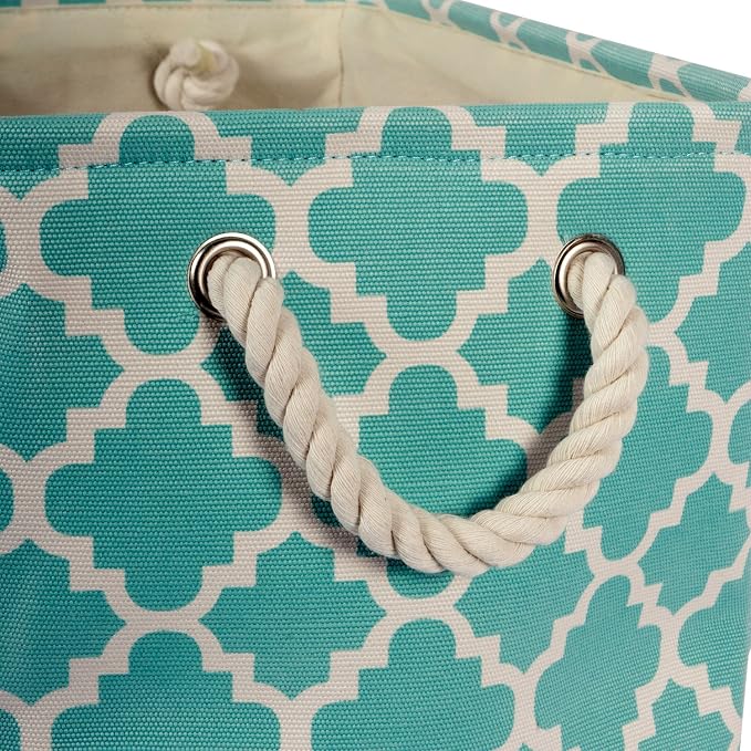 DII Polyester Container with Handles, Lattice Storage Bin - Image 2