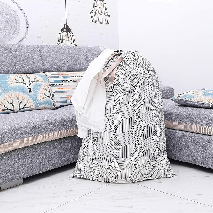 Extra Large Laundry Bag with Drawstring and Handle, Heavy Duty Travel Dirty - Image 7