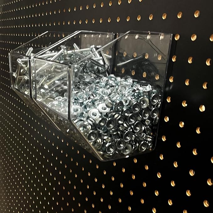 Pegboard Bins Heavy Duty Clear Acrylic Set, Garage Storage and Organization - Image 5