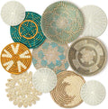 Tatuo 11 Pcs Boho Wall Basket Decor Decorative Bulrush Woven Basket Wall Decor by Tatuo