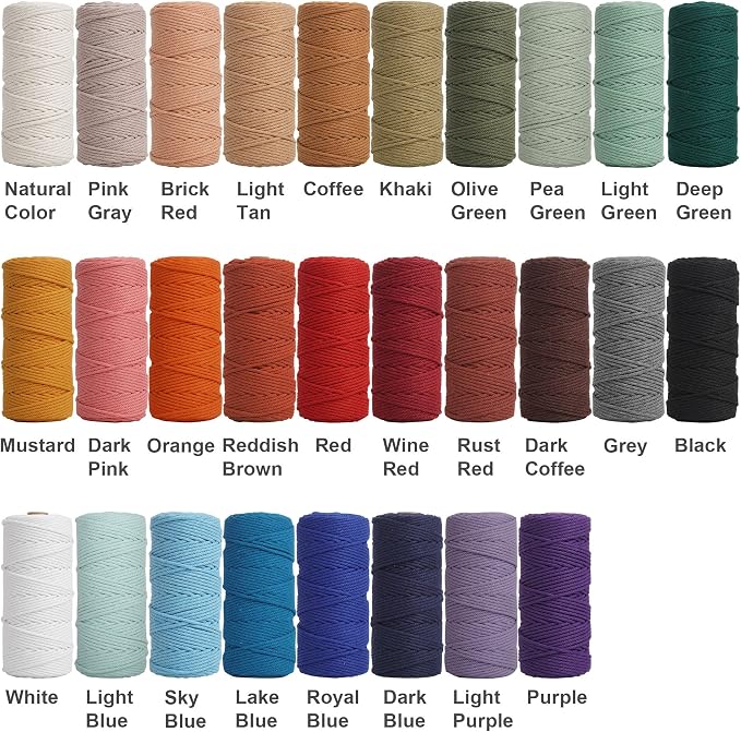 NOANTA Natural Macrame Cord 3mm x 328Yards, Cotton Cord - Image 7