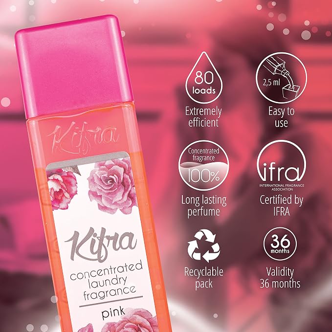 KIFRA PINK Concentrated Laundry Fragrance 6.76 Fl Oz 200ml 80 Washing Cycles - Image 3