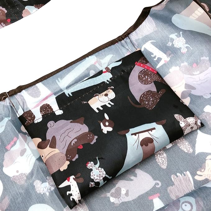 allydrew Large Foldable Tote Nylon Reusable Grocery Bag - Image 4