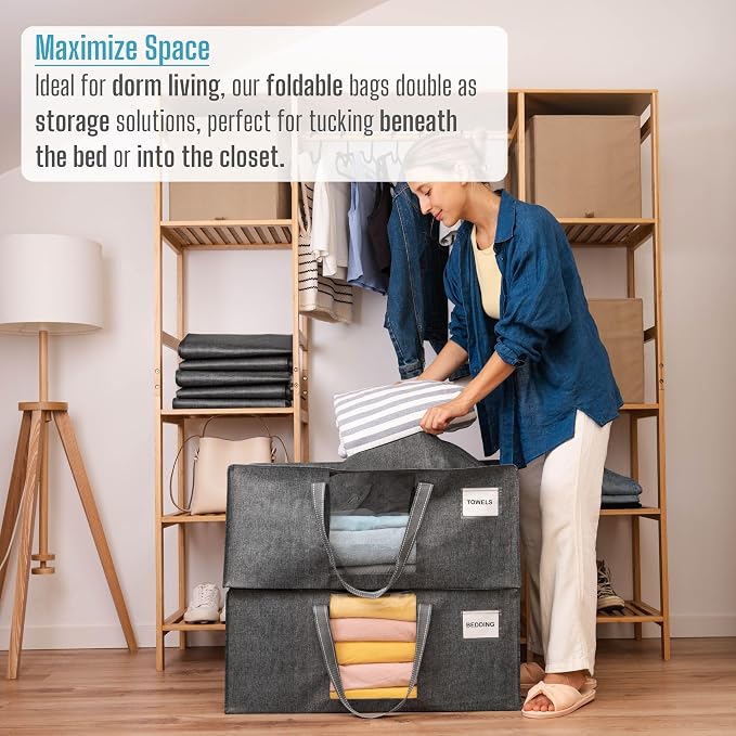 VENO 2 Pack Heavy Duty Moving Bags, Christmas Storage Bins - Image 4