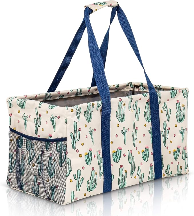 Extra Large Utility Tote Bag, Oversized Collapsible Reusable Wire Frame by Lucazzi