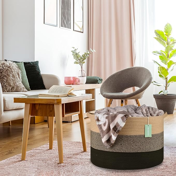 Extra Large Blanket Basket 87L, Laundry Hamper, Baby Nursery Hamper - Image 7