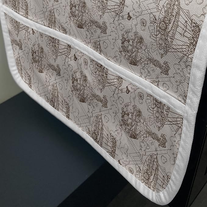 Ambesonne Aviation Microwave Oven Cover, Nostalgic Aircraft Zeppelin Ship - Image 3