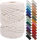 NOANTA Natural Macrame Cord 8mm x 54Yards, Cotton Cord by NOANTA