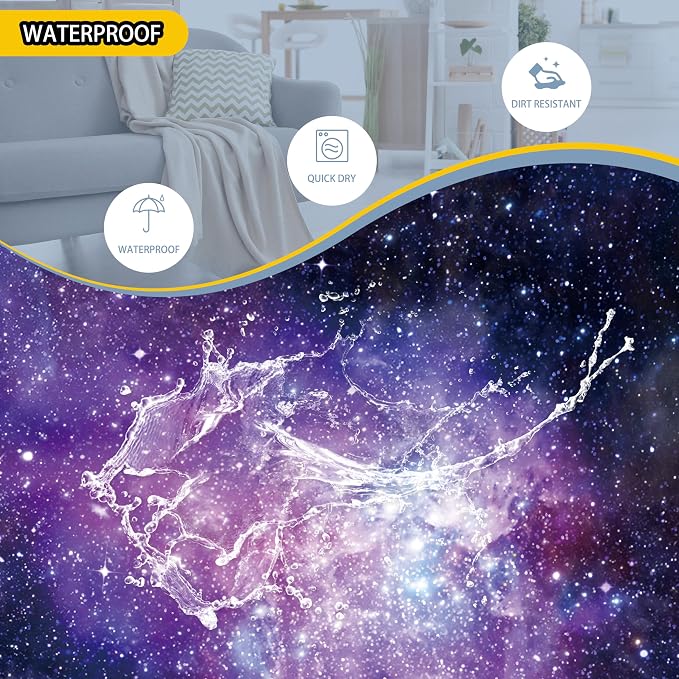 Pink Purple Galaxy Laundry Basket Universe Starry Sky Foldable Oxford Cloth - Image 4