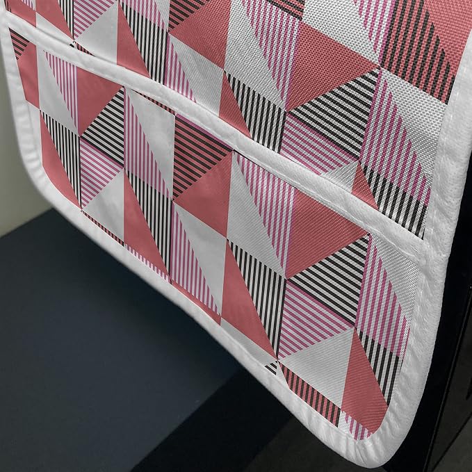Ambesonne Geometric Microwave Oven Cover, Simple Repeating Pattern of Halved - Image 3