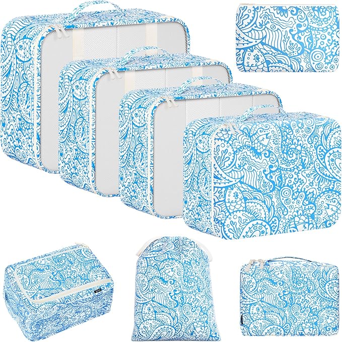 BAGAIL 8 Set Packing Cubes Luggage Packing Organizers by BAGAIL