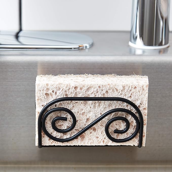 Spectrum Diversified Scroll Suction Sink Sponge Holder, Soap & Sponge Holder - Image 4