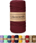 4mm Polyester Braided Macrame Cord 140Yard /426Feet, Elastic Yarn by Likeecords