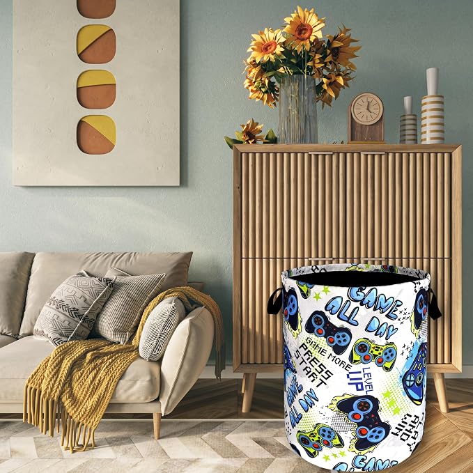 Funny Cool Game Machine Laundry Basket Games Foldable Colorful Laundry Hamper - Image 7