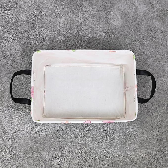LANGYASHAN Rectangular Storage Bin Collapse Canvas Fabric Cartoon Storage Basket - Image 7