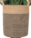 Jute Laundry Hamper Large Woven Rope Storage Basket by JIABOLANG