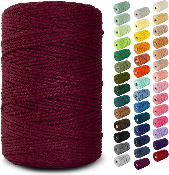 Nook Theory Macrame Cord - 3mm 220 Yards Cotton Rope by NookTheory