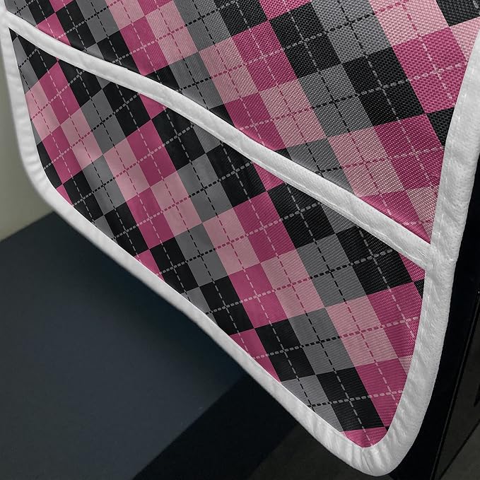 Ambesonne Abstract Microwave Oven Cover, Argyle Motif - Image 3