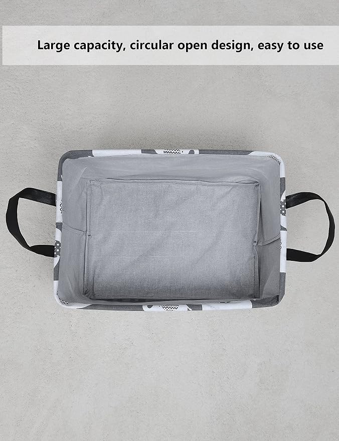 QUEENLALA Rectangular Laundry Hamper/Foldable Nursery Laundry Basket - Image 6